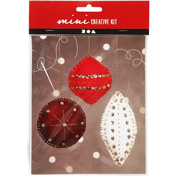 Mini Kreativ Set, Dekoelemente aus Filz, 9,5+10+15 cm, 1 Set