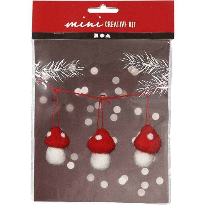 Mini Kreativ Set, Fliegenpilz mit Kordel, 5.5 cm, 1 Set