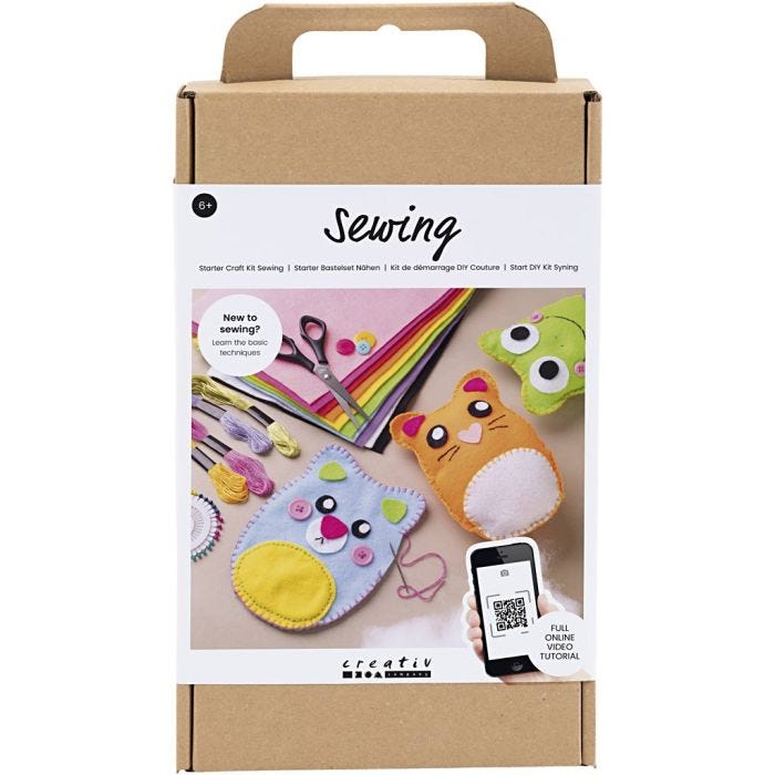 Starter Kreativ Set Nähen, Teddybären, 1 Pck