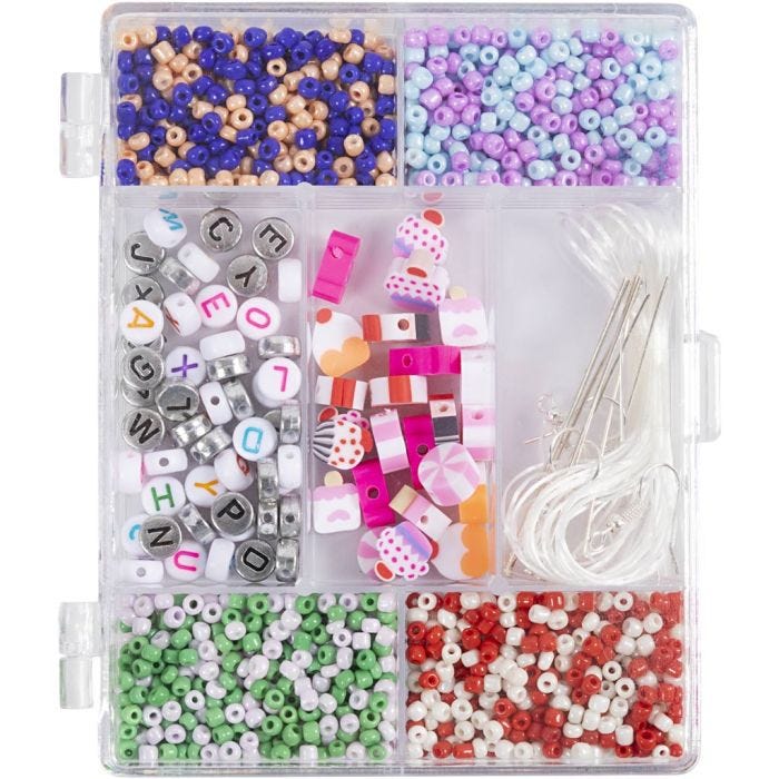 Kreativ Mix Schmuck, Süßigkeitenmischung, Pastellfarben, 1 Pck