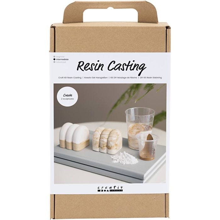 Kreativ Set Harzgießen, Skulptur, Beige, Creme, 1 Pck