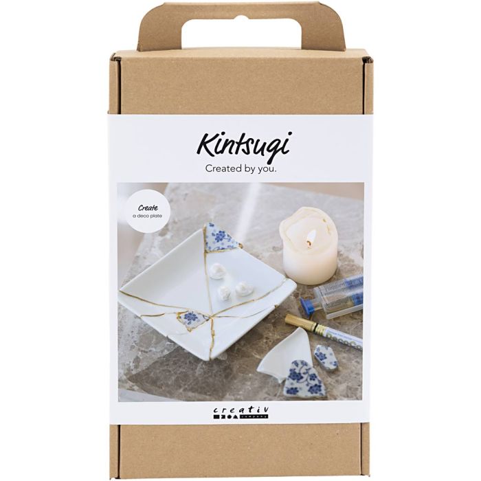 Kreativ Set Kintsugi, Schale, Blau, Gold, Weiß, 1 Pck