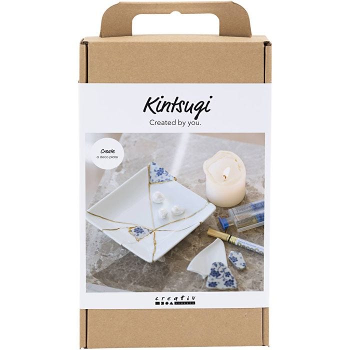 Kreativ Set Kintsugi, Schale, Blau, Gold, Weiß, 1 Pck