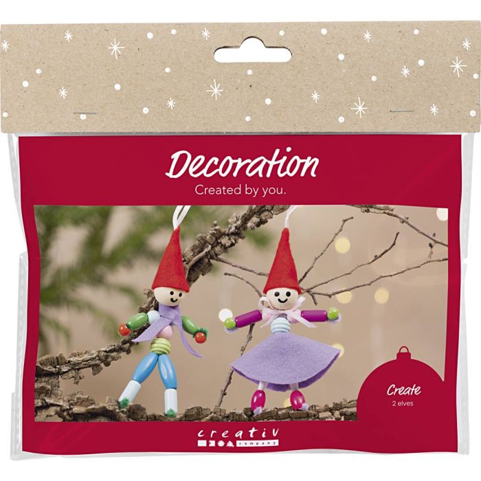 Mini Kreativ Set Dekoration, Weihnachtswichtel, Sortierte Farben, 1 Pck
