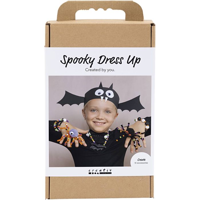 Kreativ Set Gruselige Accessoires, Kostüme und Schmuck, Halloween Farben, 1 Pck
