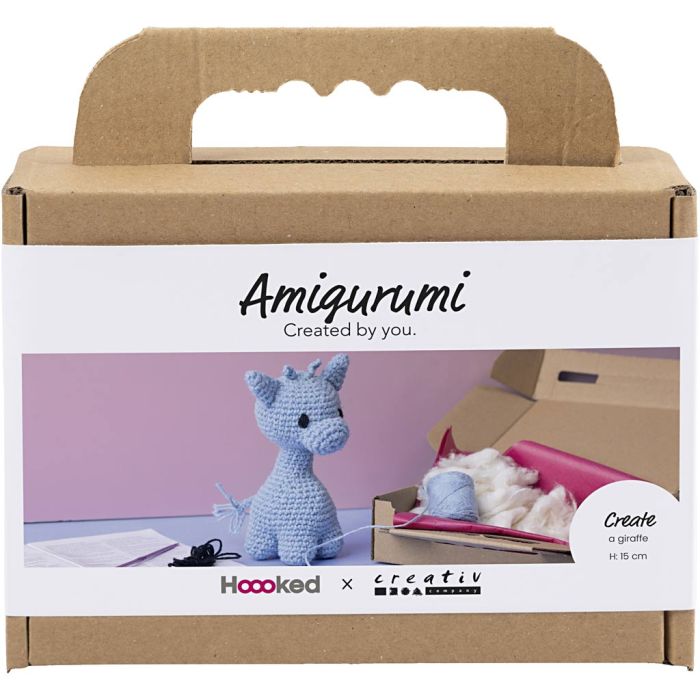 Kreativ Set Amigurumi, Giraffe, Hellblau, 1 Pck