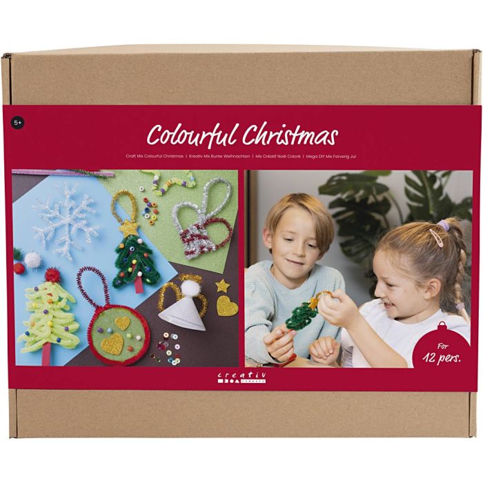 Gruppen-Kreativset Bunte Weihnachten, Weihnachtsfiguren, Sortierte Farben, 1 Pck