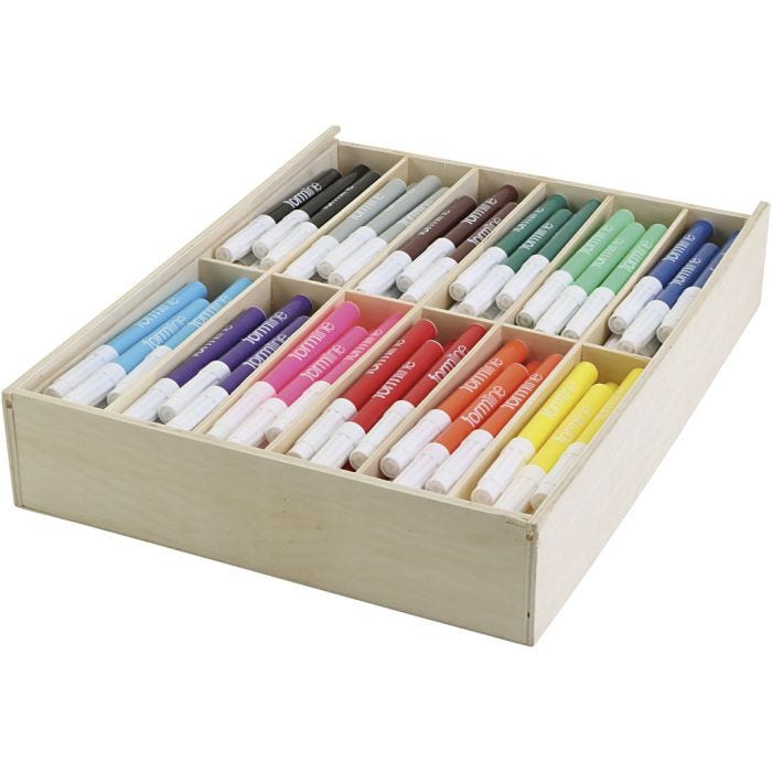 Colortime Marker, Strichstärke 5 mm, Sortierte Farben, 144 Stk/ 1 Pck