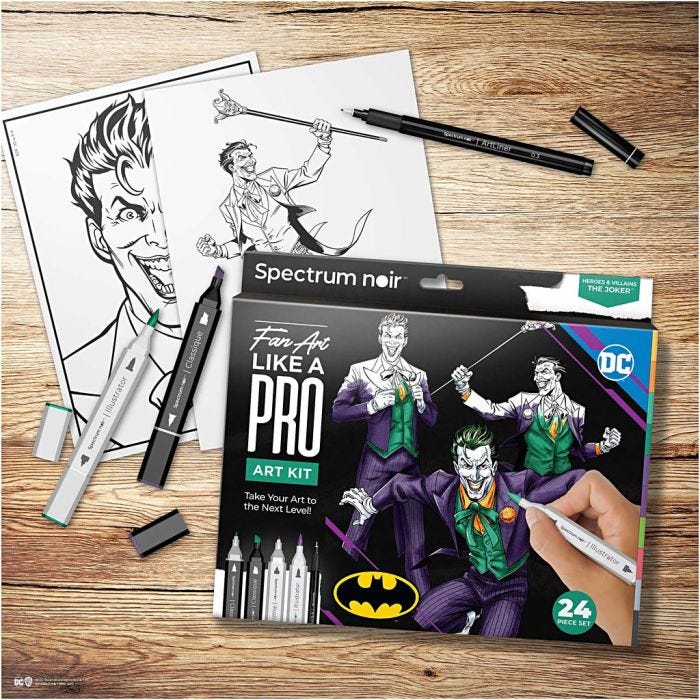 Kreativ Set Illustration, Helden &amp; Bösewichte: Joker, Sortierte Farben, 1 Pck