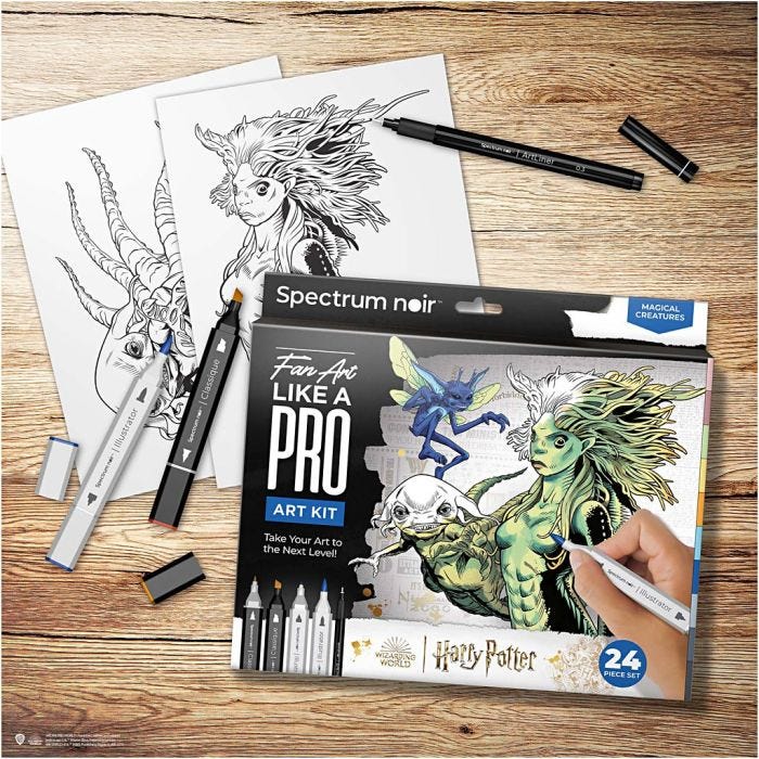 Kreativ Set Illustration, Harry Potter: Magische Kreaturen , Sortierte Farben, 1 Pck