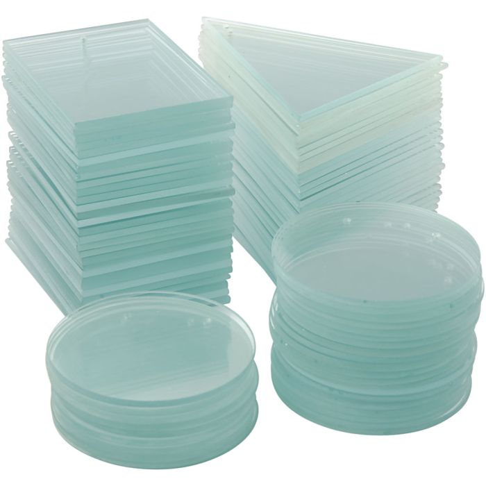 Glasplatten, Dicke 3 mm, 3x30 Stk/ 1 Pck