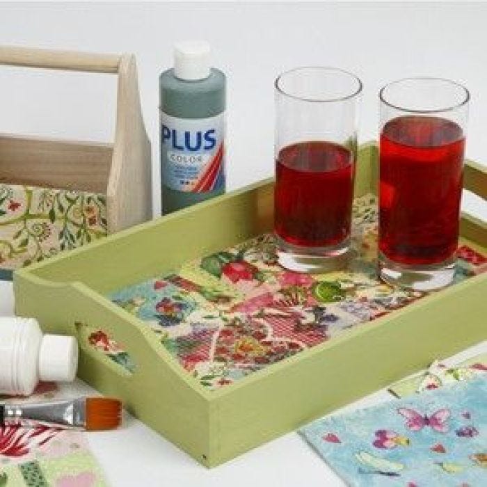 Decoupage-Tablett