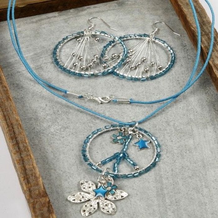Bunter Pfauen-Schmuck