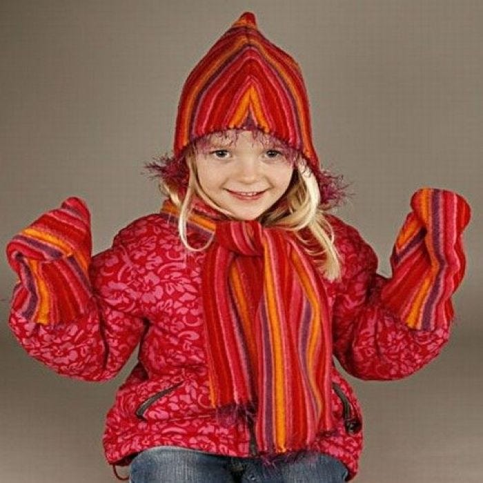 Fleece - Hut, Schal und Fäustlinge
