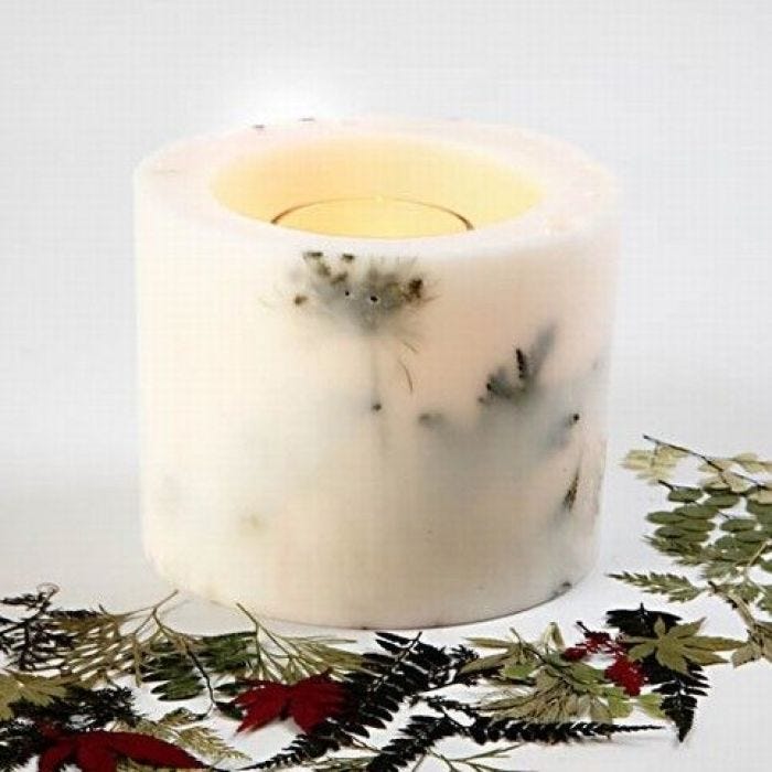 Kerzen mit Blumen herstellen