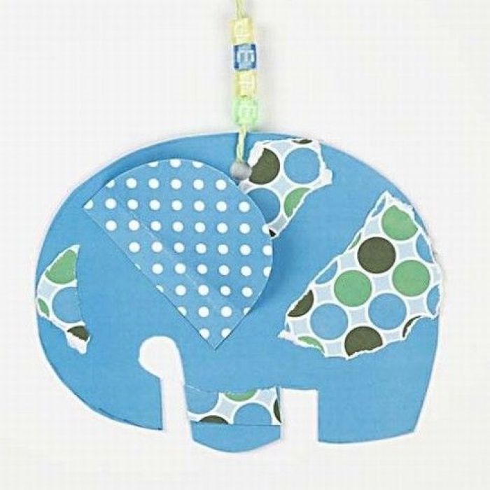 Elefanten aus Color Bar Farbkarton