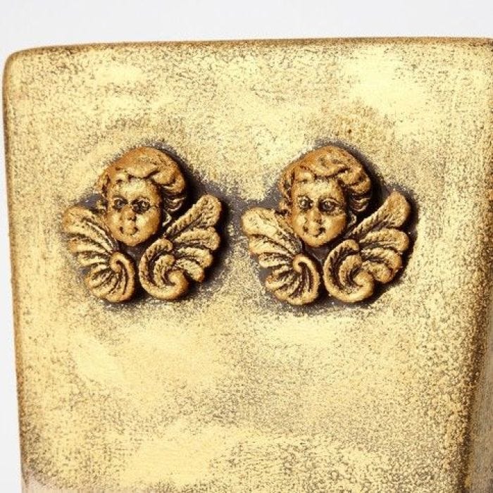 Blumentopf-Gestaltung mit dem Metall-Glanzwachs Inka-Gold 