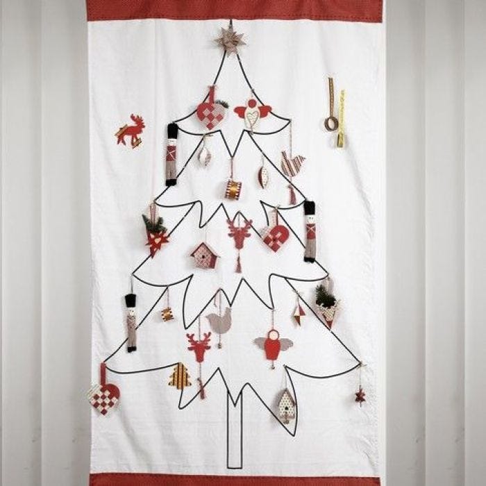 Ein Weihnachtsbaumwandbehang