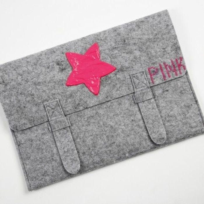 Filztasche, verziert mit 3D-Liner