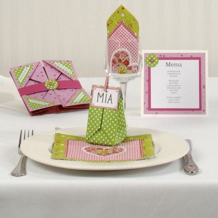 Gefaltetes Vivi Gade Design-Papier - Grusskarten als Einladung