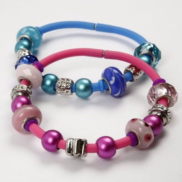 Silikon-Armbänder mit Perlen