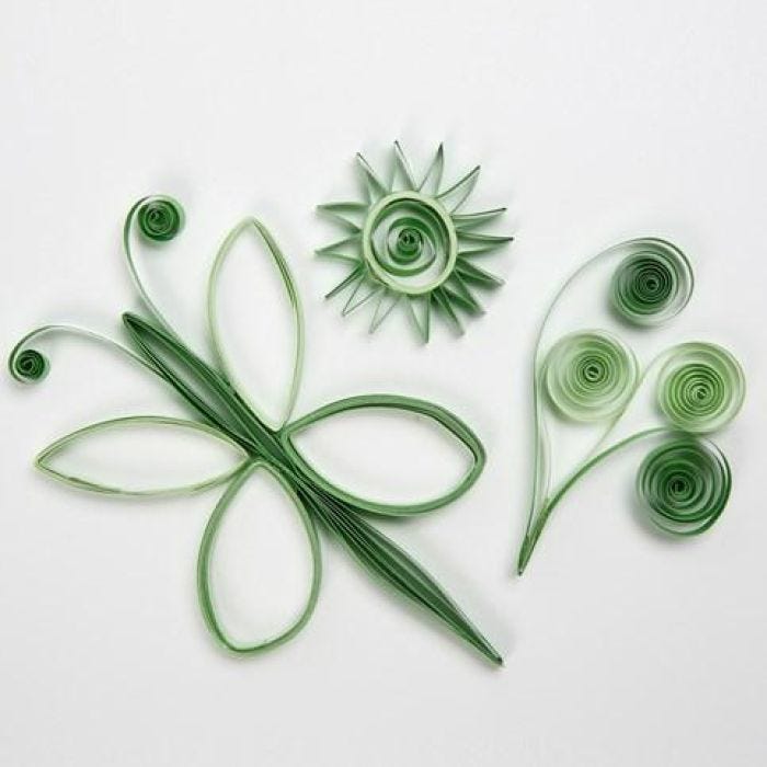 Papierformen aus Quilling Papierstreifen