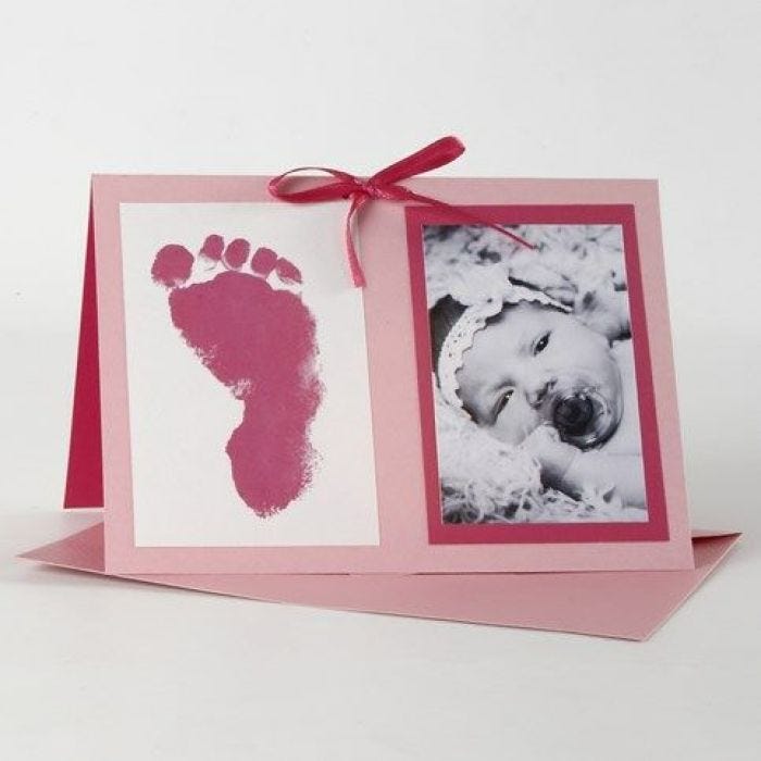 Einladung zur Taufe in rosa und pink