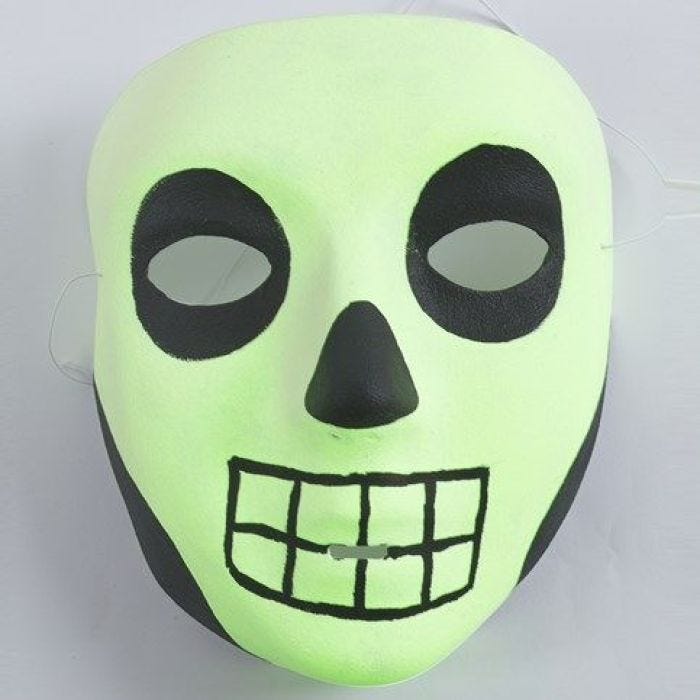 Eine leuchtende Halloween-Maske