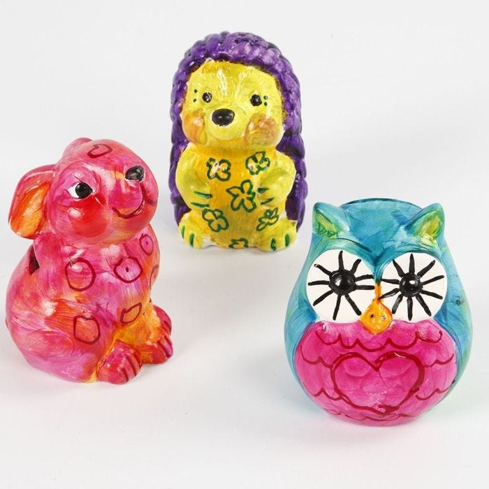 Terracotta-Spardosen - bemalt mit A-Color Glasfarbe
