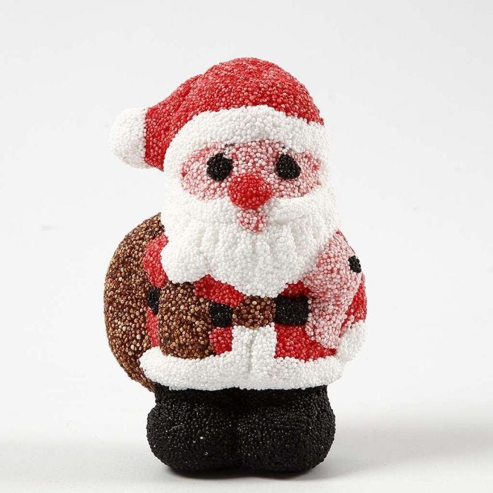 Nikolaus aus Styropor, ummantelt mit Foam Clay