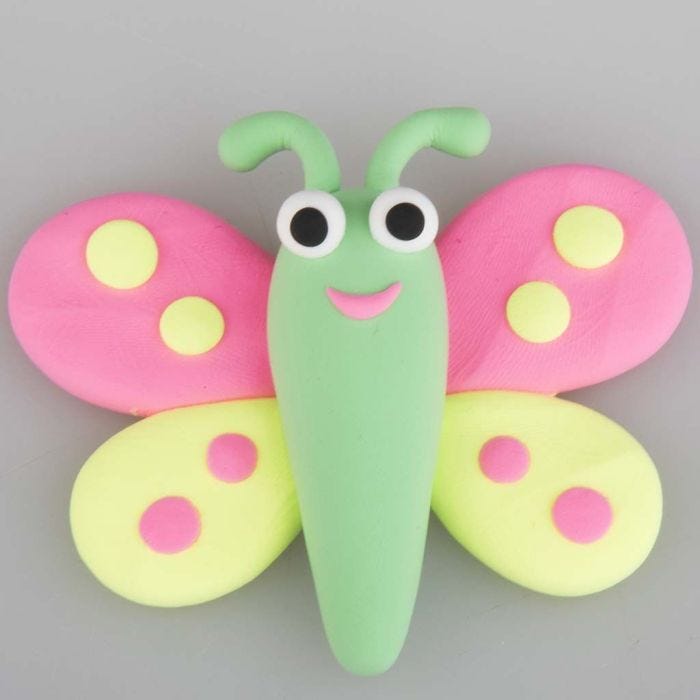 Ein Schmetterling aus Silk Clay