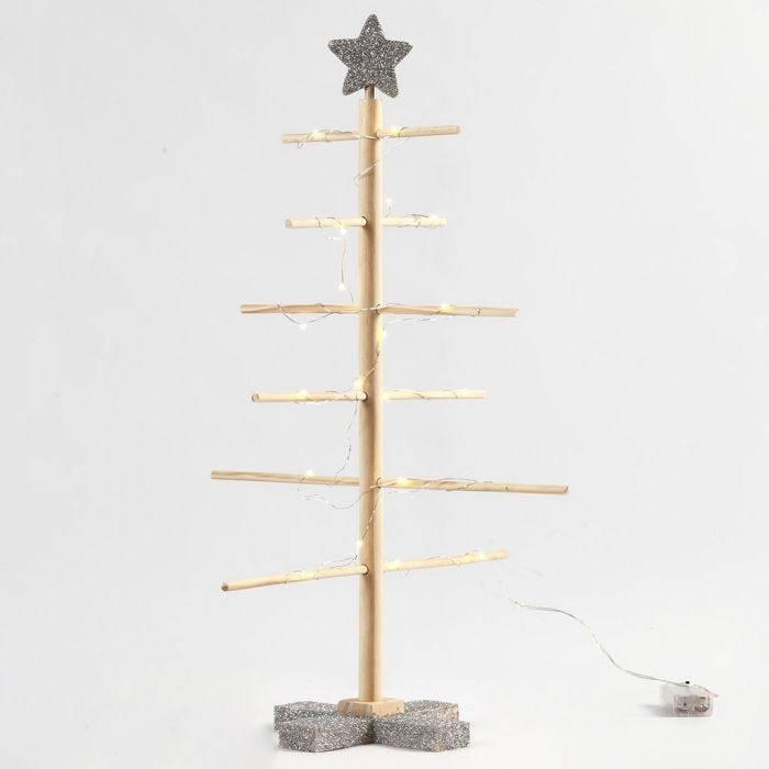 Weihnachtsbaum mit Silberglanz zum Selbstbauen