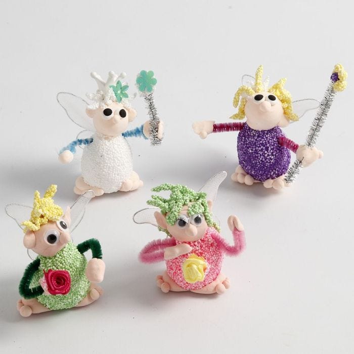 Styropor-Figuren, ummantelt mit Foam und Silk Clay