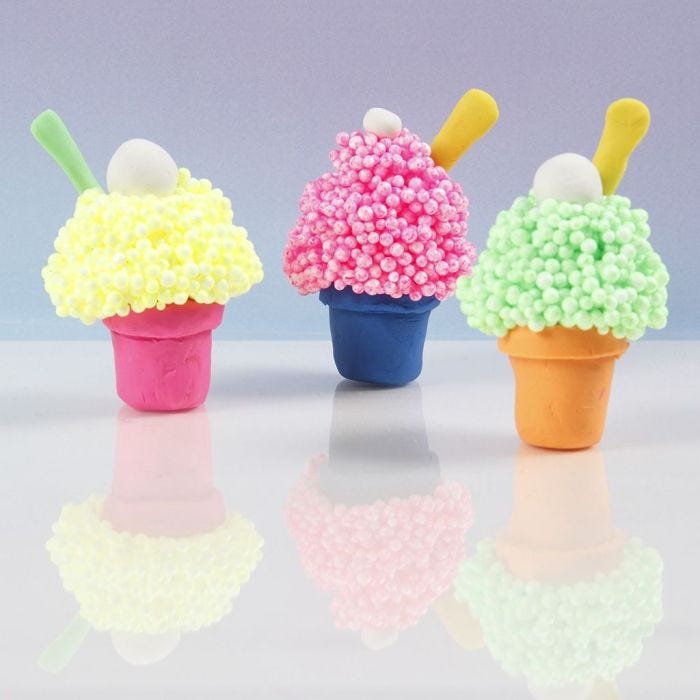 Eis-Muffins aus Soft Foam und Soft Clay Modelliermasse