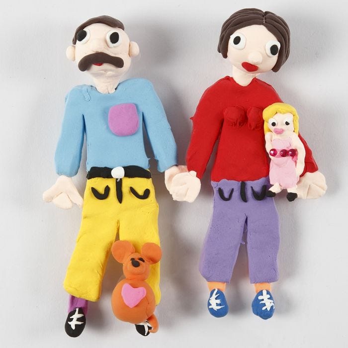 Magnetische Figuren aus Silk Clay
