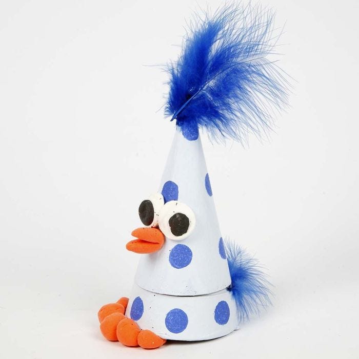 Kegelförmige, bunte Küken