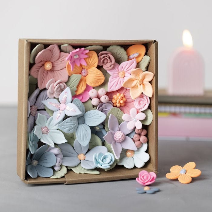 Blumenkasten aus Silk Clay® und Glitter Clay