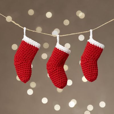 Gehäkelter Mini-Weihnachtsstrumpf