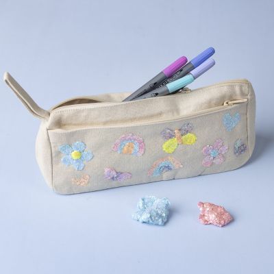 Mäppchen mit Glitter Clay verziert