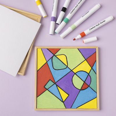 Geometrische Grafik auf Malpappe