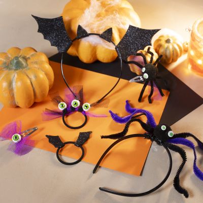 Halloween Spinnen- und Fledermaushaar-Dekorationen