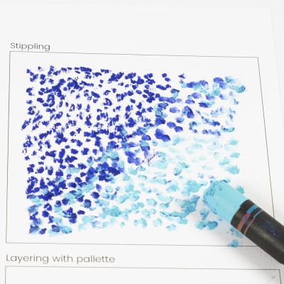 So verwendest du die Stippling-Technik mit Ölpastellfarben