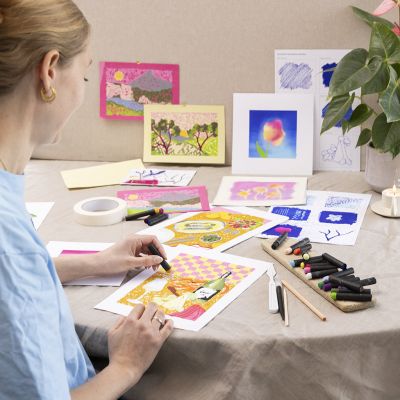 Starter Kreativ Set: So machen Sie Illustrationen mit Ölpastellfarben