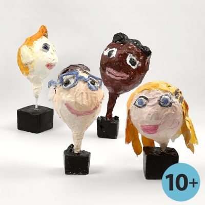 'Ballonköpfe' mit Gesichtern