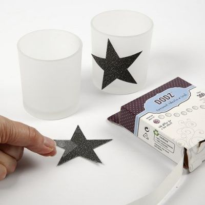 Teelichthalter mit Sternen aus Design Papier