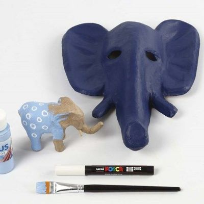 Bemalte und mit Markern verzierte wilde Tiere
