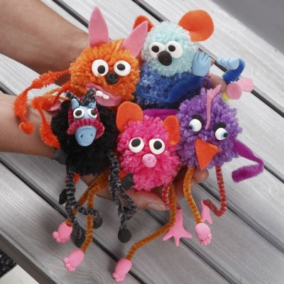 Phantasie-Tiere aus Pompons und Pfeifenreinigern