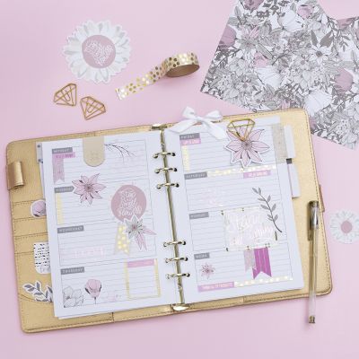 Verzierter 5-Wochenplan für Bullet Journal oder Kalender