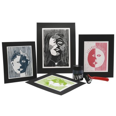 Linoleum-Drucke - inspiriert von Picasso