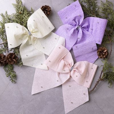 Weihnachtsschleifen aus Krepppapier